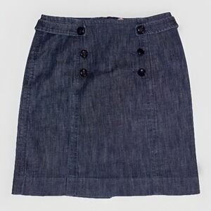 Lilly Pulitzer Marianne Women's Size 4 Blue Denim Mini Skirt with Buttons